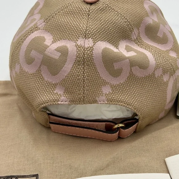 Women’s Gucci jumbo GG canvas, baseball hat in beige and pink size XL Italy - Picture 5 of 10